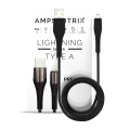 Braided 6 ft Lightning To USB Type A Cable - Black