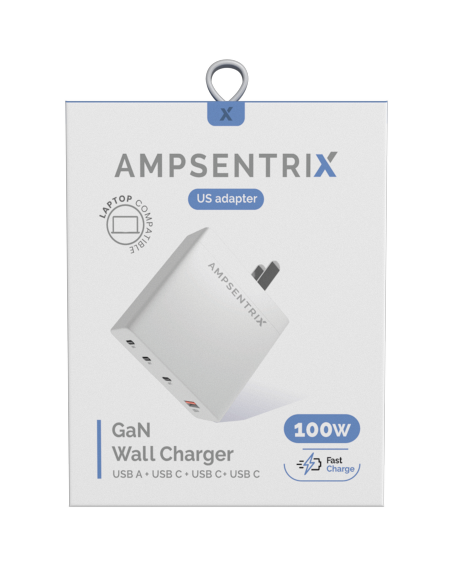 4 Plug - 100W USB Type C And USB Type A Wall Power Adapter