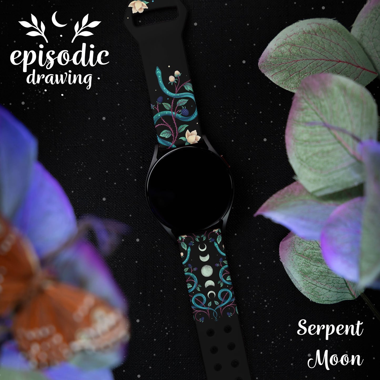 Episodic Drawing Enchanted Collection HD  Watchband for Samsung, Garmin, Fossil, and More