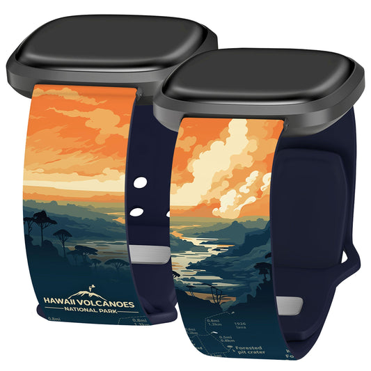 National Parks Hawaii Volcanoes HD Fitbit Versa 3 & Sense 1 Watch Band