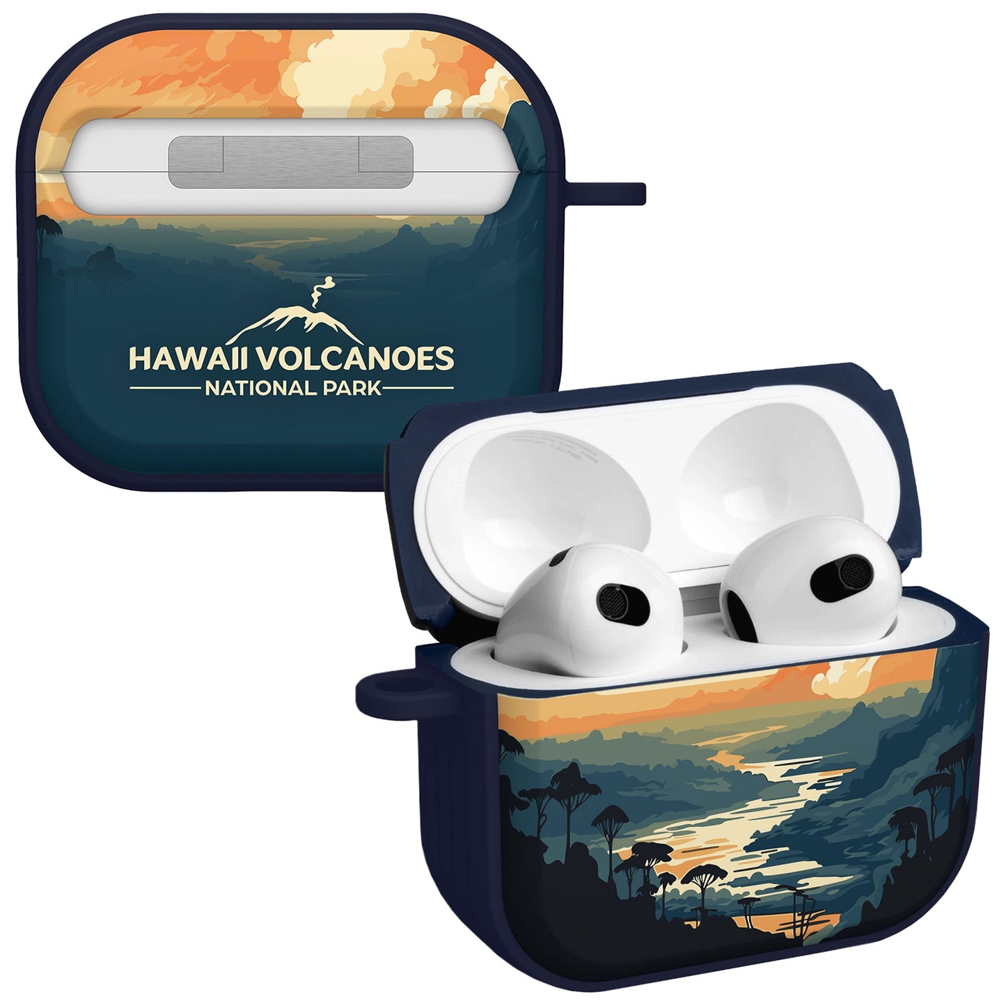 National Parks Hawaii Volcanoes HDX Apple Airpods Gen 3 Case Cover