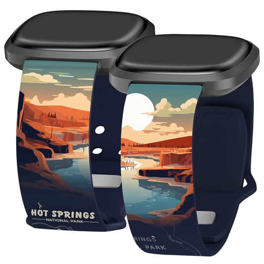National Parks Hot Springs HD Fitbit Versa 3 & Sense 1 Watch Band