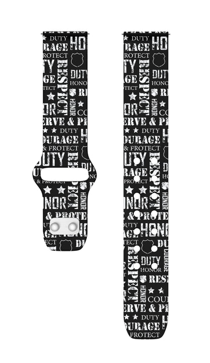 Law Enforcement HD Watchband for Samsung, Garmin, Fossil, and More for Samsung, Garmin, Fossil, and More