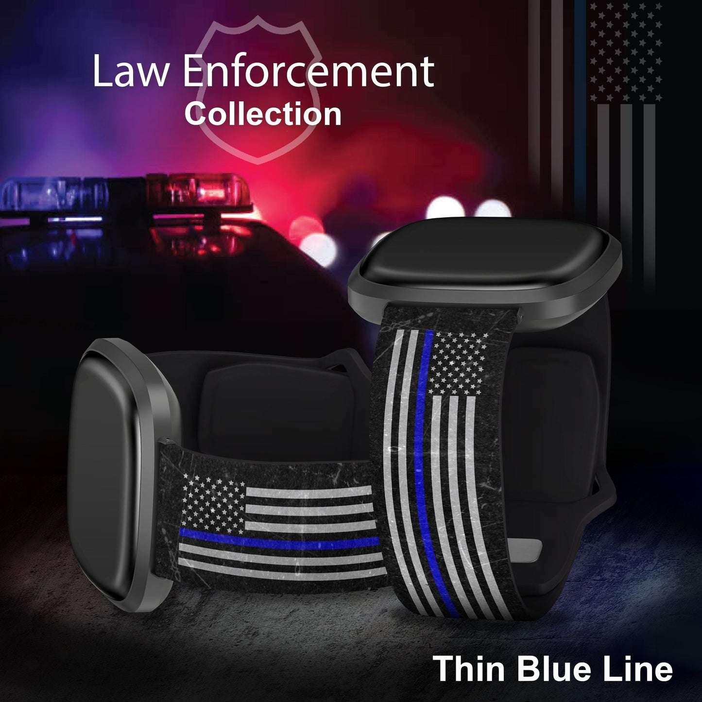 Law Enforcement HD Fitbit Versa 3 and Sense 1 Watch Band