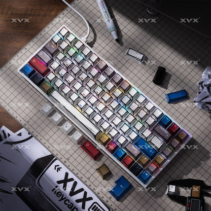 XVX PRISM Shine-Through  Double shot Cherry Profile PBT Keycap Set 142-key