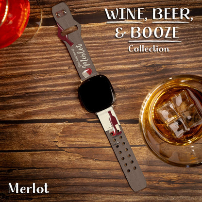 Wine, Beer, & Booze HD Fitbit Versa 3 & Sense 1 Watch Band