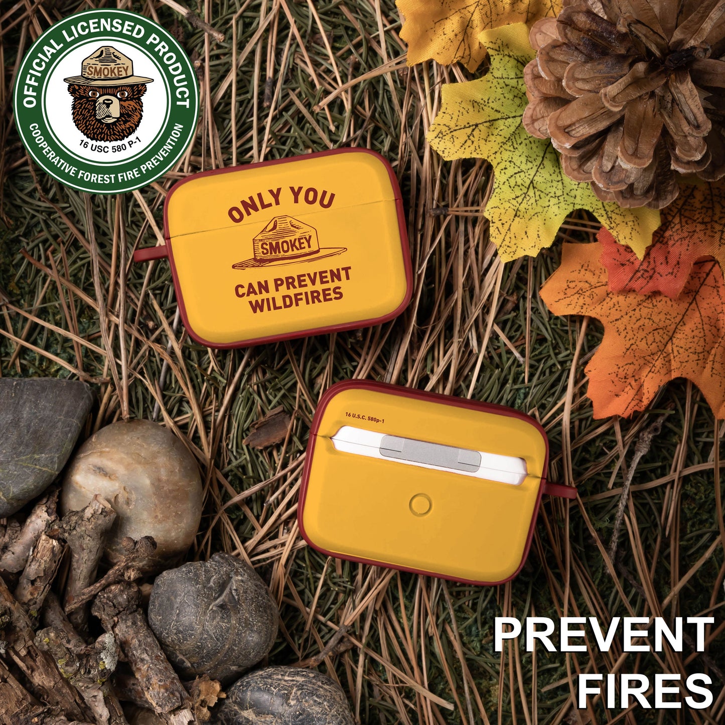 Smokey Bear Classic HDX Apple AirPods Pro 1 & 2 Case Cover