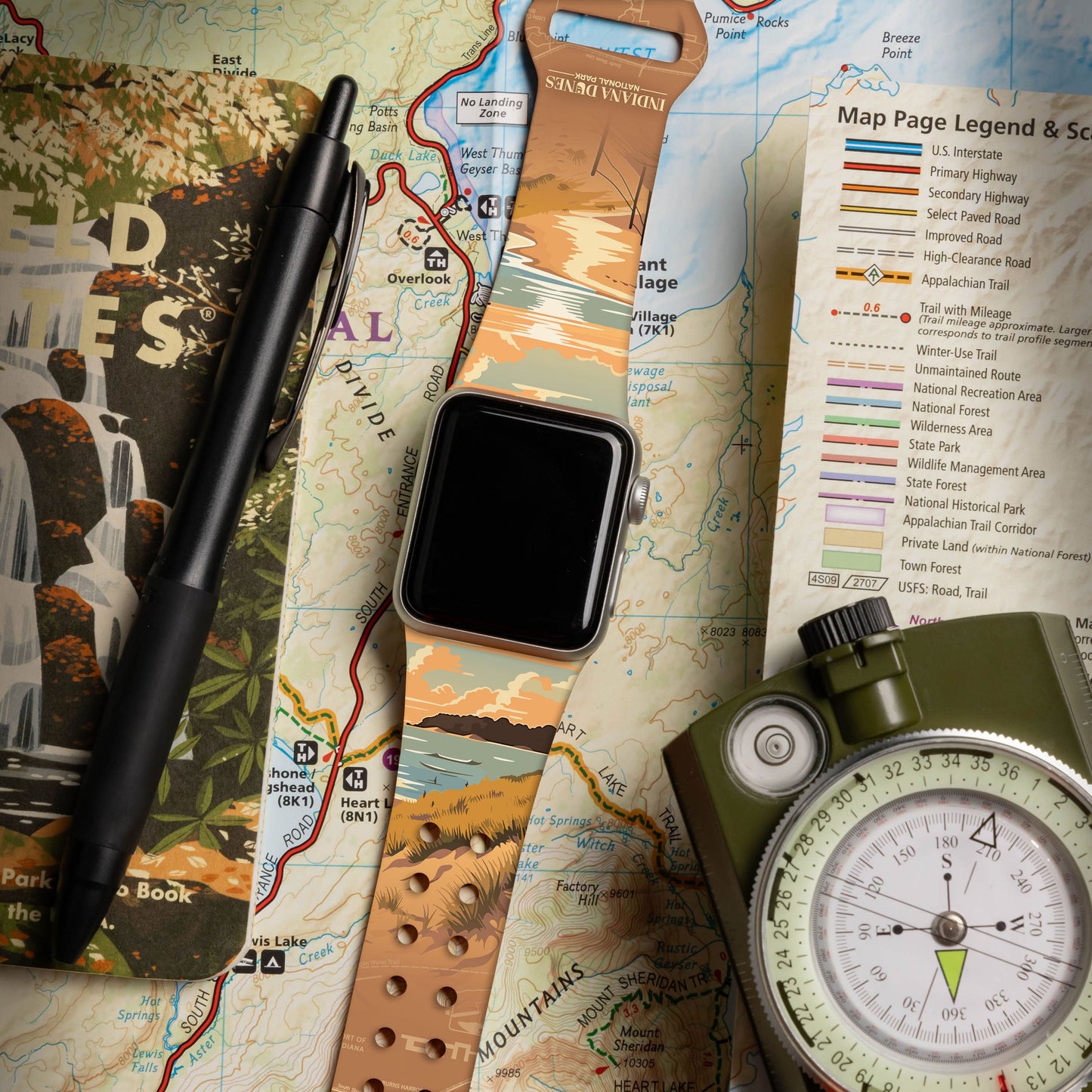 National Parks Indiana Dunes HD Fitbit Versa 3 & Sense 1 Watch Band
