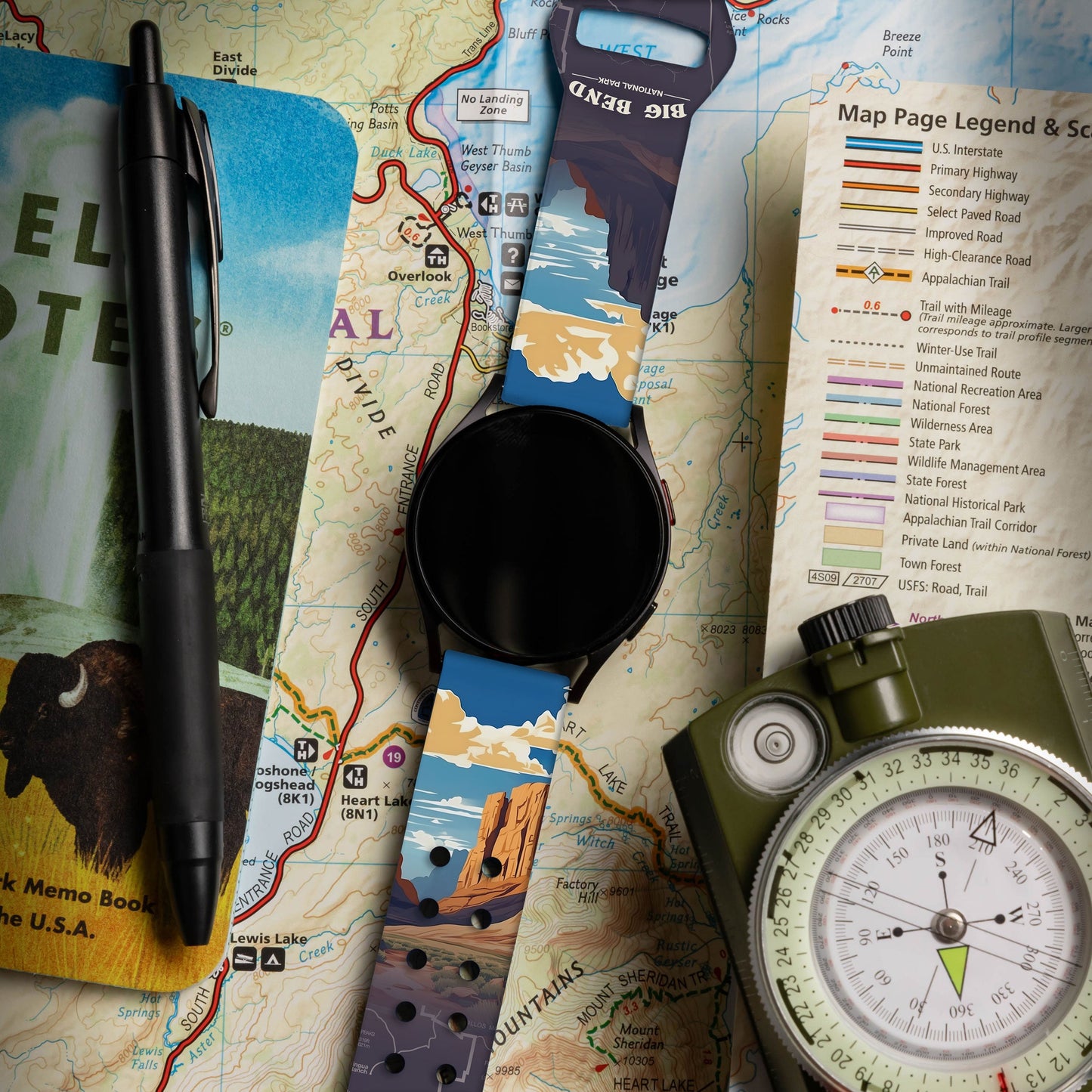 National Parks Big Bend HD  Watchband for Samsung, Garmin, Fossil, and More