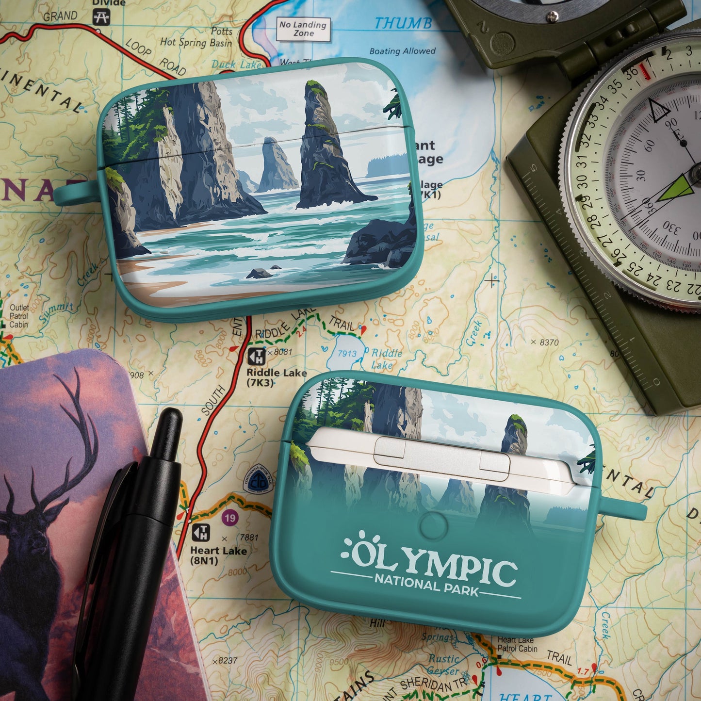 National Parks Olympic HDX Apple Airpods Pro 1 & 2 Case Cover