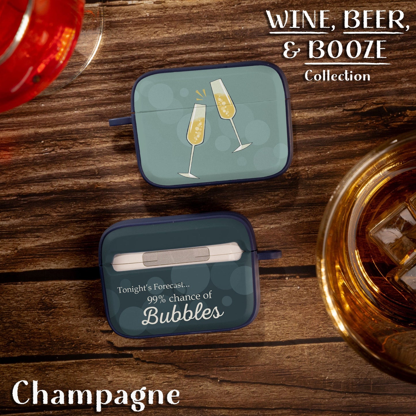 Wine, Beer, & Booze HDX Apple AirPods Pro 1 & 2 Case Cover