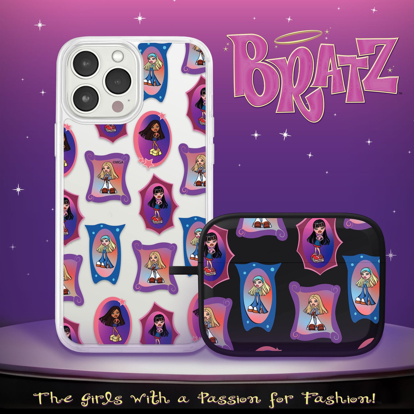 Bratz® Classic HD Apple iPhone 14 Mag-Safe Phone Case and AirPods AirPods Pro Combo Package
