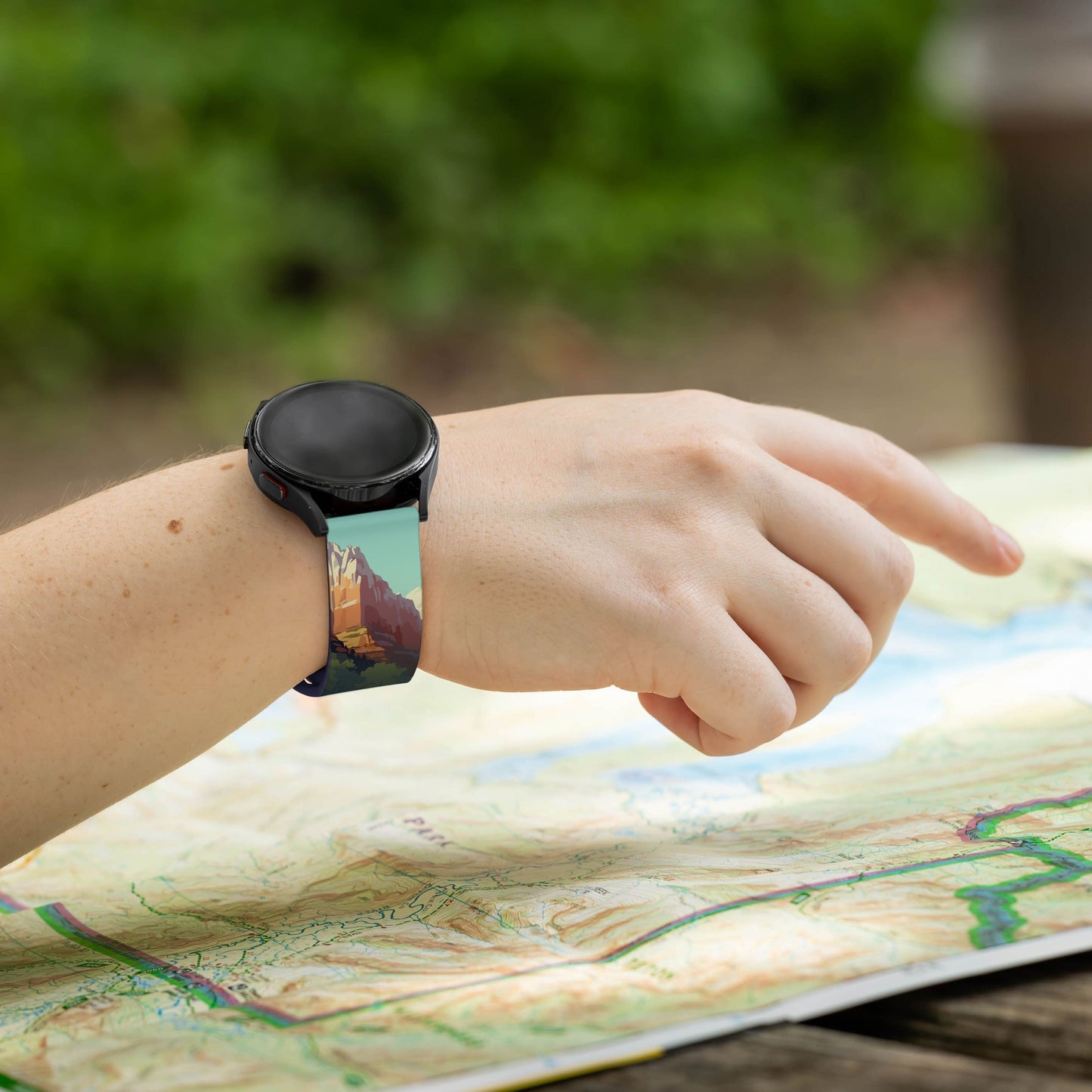 National Parks Zion HD  Watchband for Samsung, Garmin, Fossil, and More
