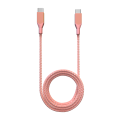Braided 3 ft USB Type C To USB Type C Cable - Pink