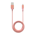 Braided 6 ft Lightning To USB Type A Cable - Pink