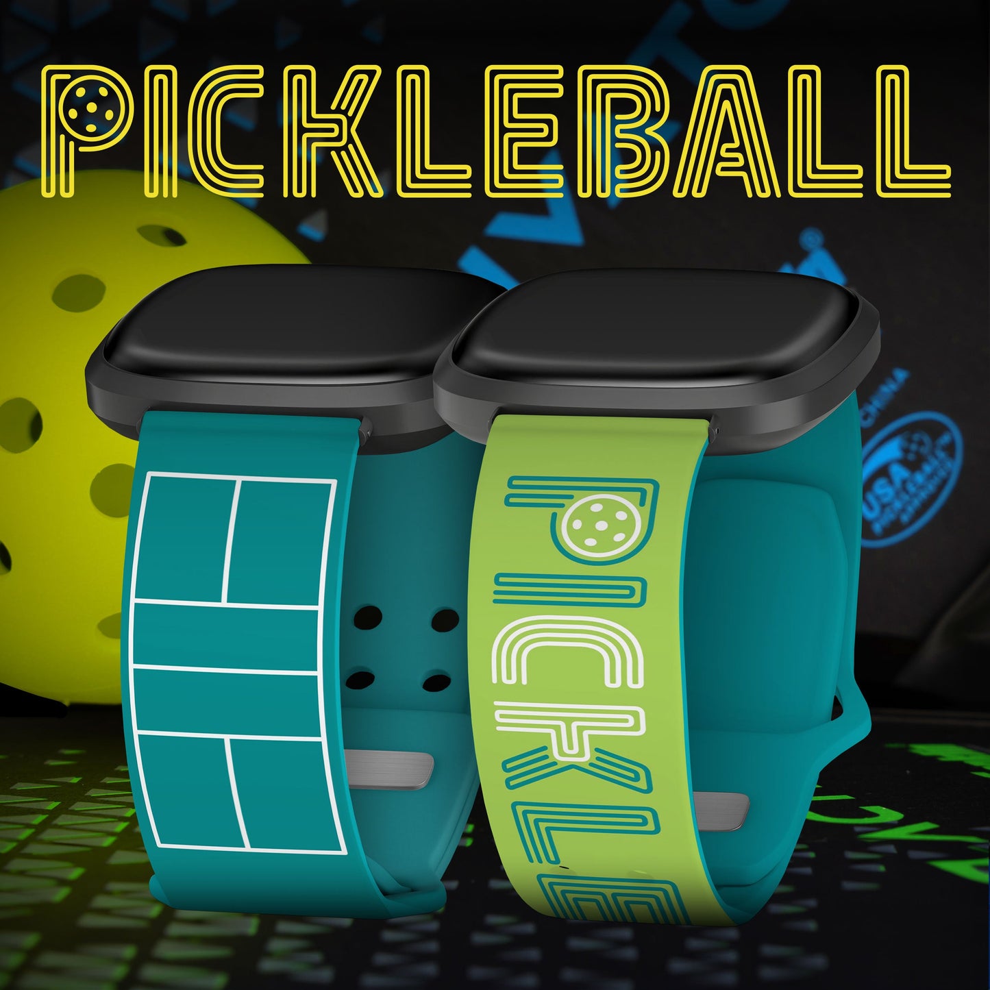 Pickleball HD Fitbit Versa 3 & Sense 1 Watch Band