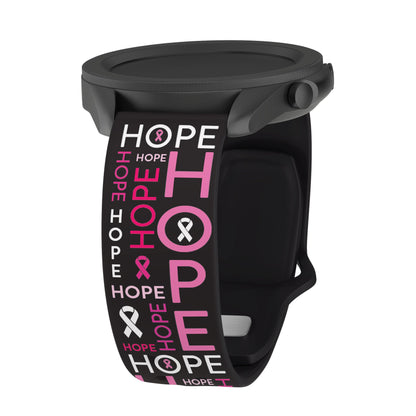 Breast Cancer Awareness HD  Watchband for Samsung, Garmin, Fossil, and More