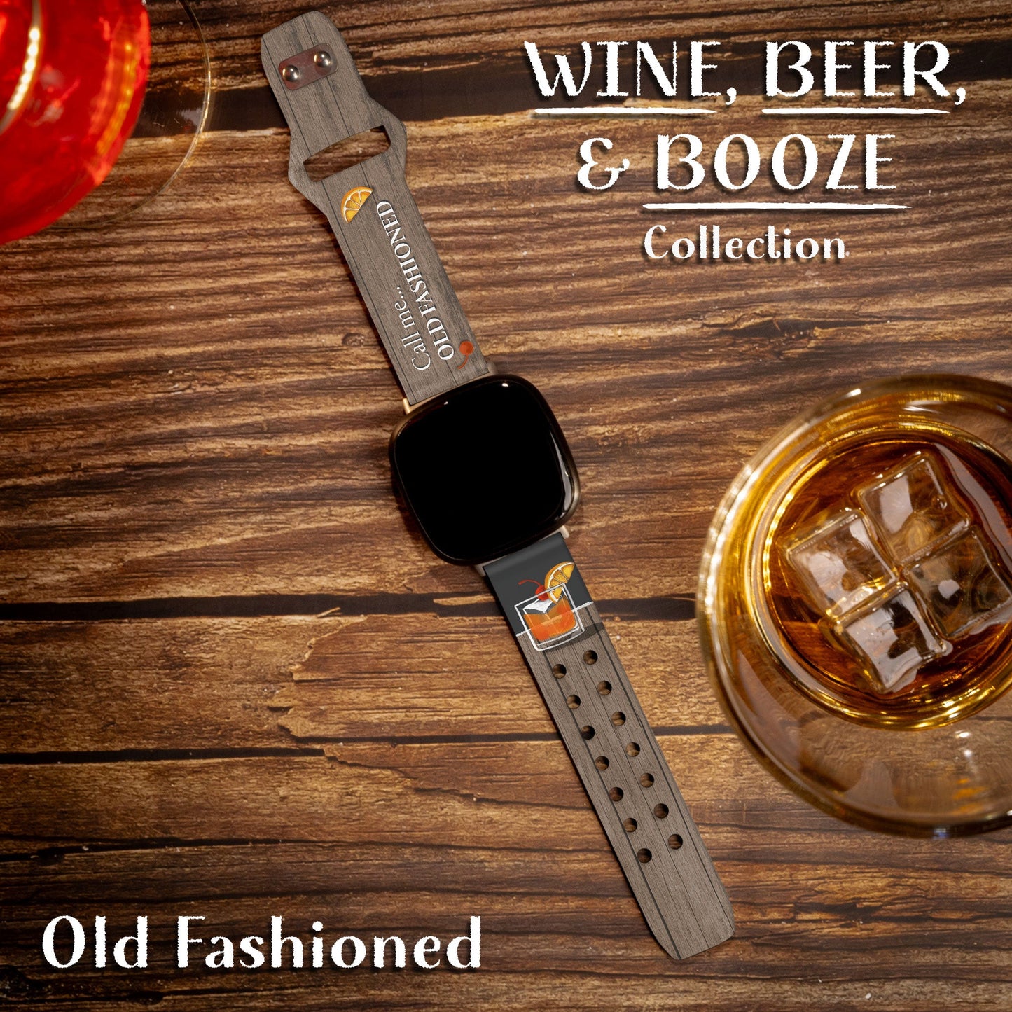 Wine, Beer, & Booze HD Fitbit Versa 3 & Sense 1 Watch Band