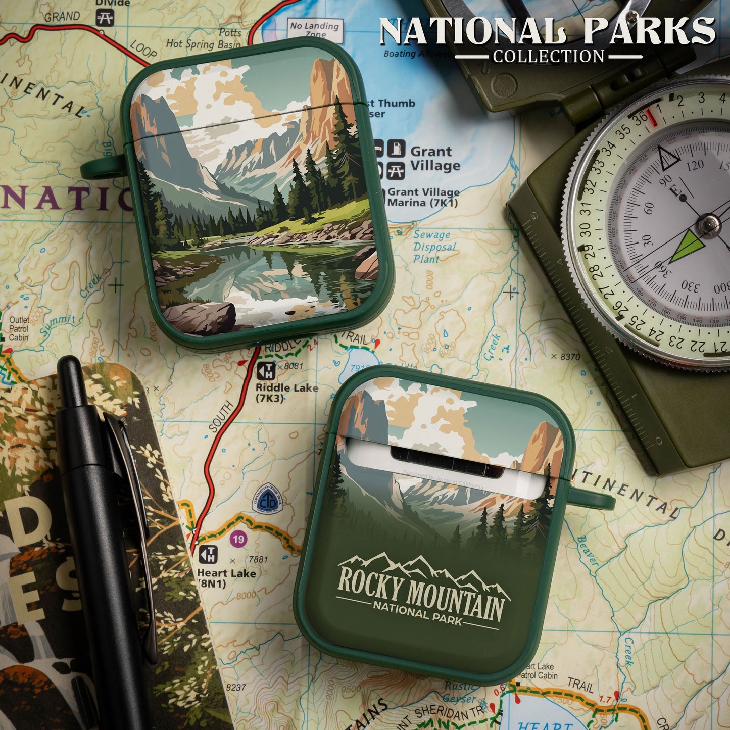 National Parks Rocky Mountain HDX Apple Airpods Gen 1 & 2 Case Cover
