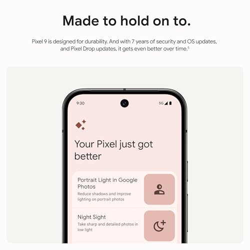 Google Pixel 9 - Unlocked Android Smartphone with Gemini, 24-Hour Battery, Advanced Camera, and 6.3" Actua Display - Like New