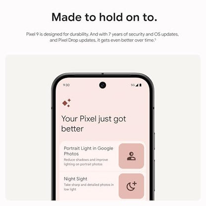 Google Pixel 9 - Unlocked Android Smartphone with Gemini, 24-Hour Battery, Advanced Camera, and 6.3" Actua Display - Like New