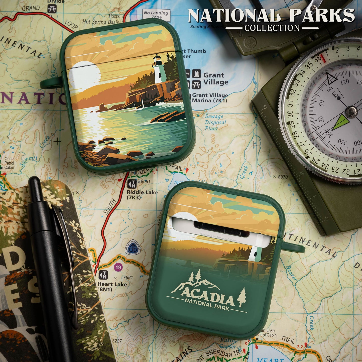 National Parks Acadia HDX Apple Airpods Gen 1 & 2 Case Cover
