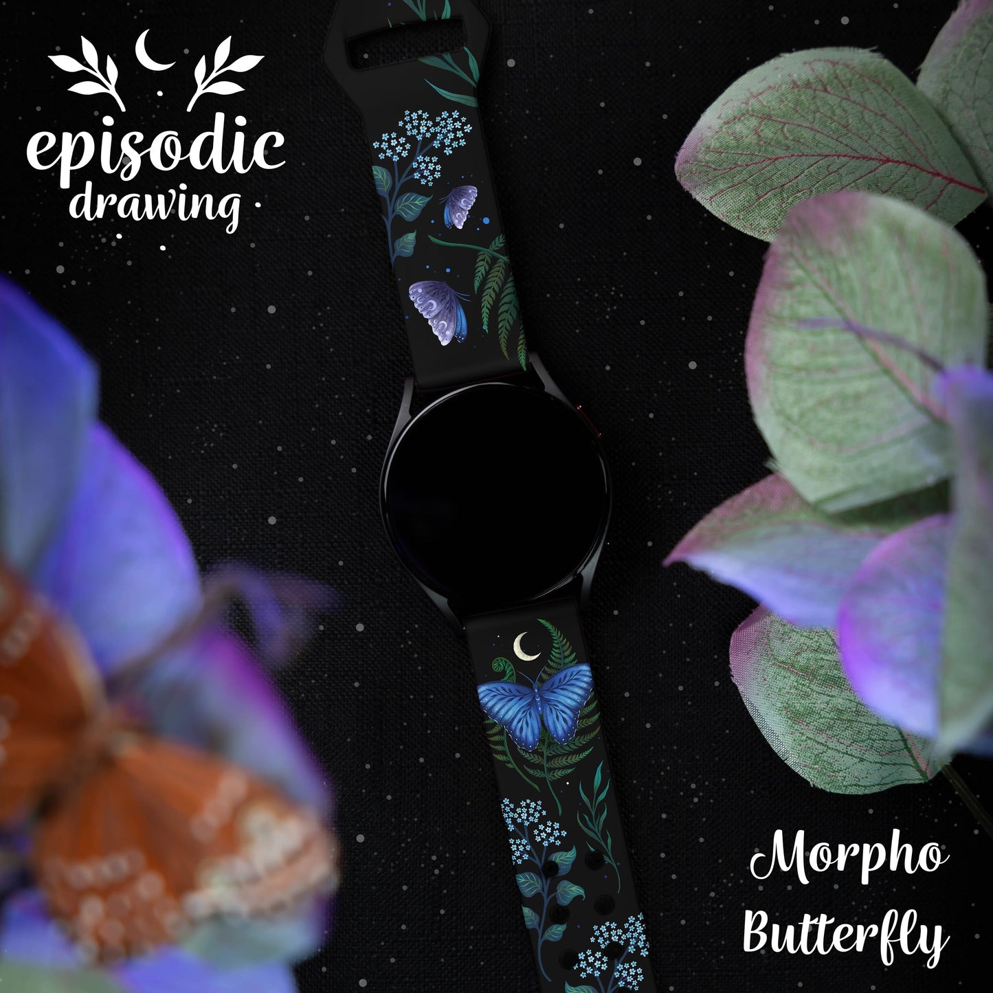 Episodic Drawing Enchanted Collection HD  Watchband for Samsung, Garmin, Fossil, and More