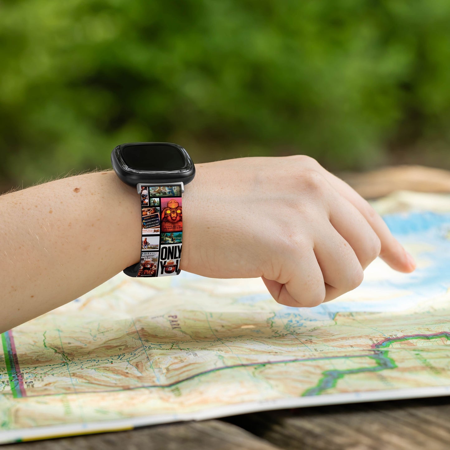 Smokey Bear Classic HD Fitbit Versa 3 & Sense Watch Band
