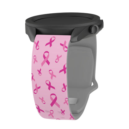 Breast Cancer Awareness HD  Watchband for Samsung, Garmin, Fossil, and More