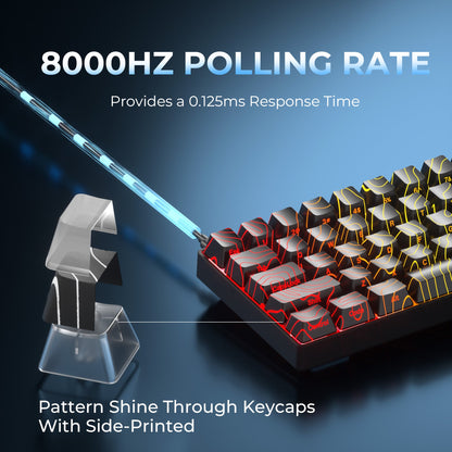 XVX HE68 Rapid Trigger Gaming Hall Effect Keyboard Gateron Magnetic swiths 68% Wired Mechanical Keyboard with IMD-Tech Keycaps