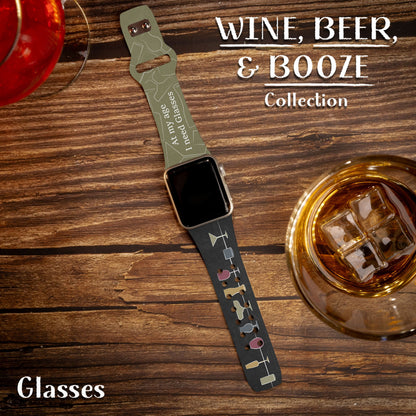 Wine, Beer, & Booze HD Apple Watch Band