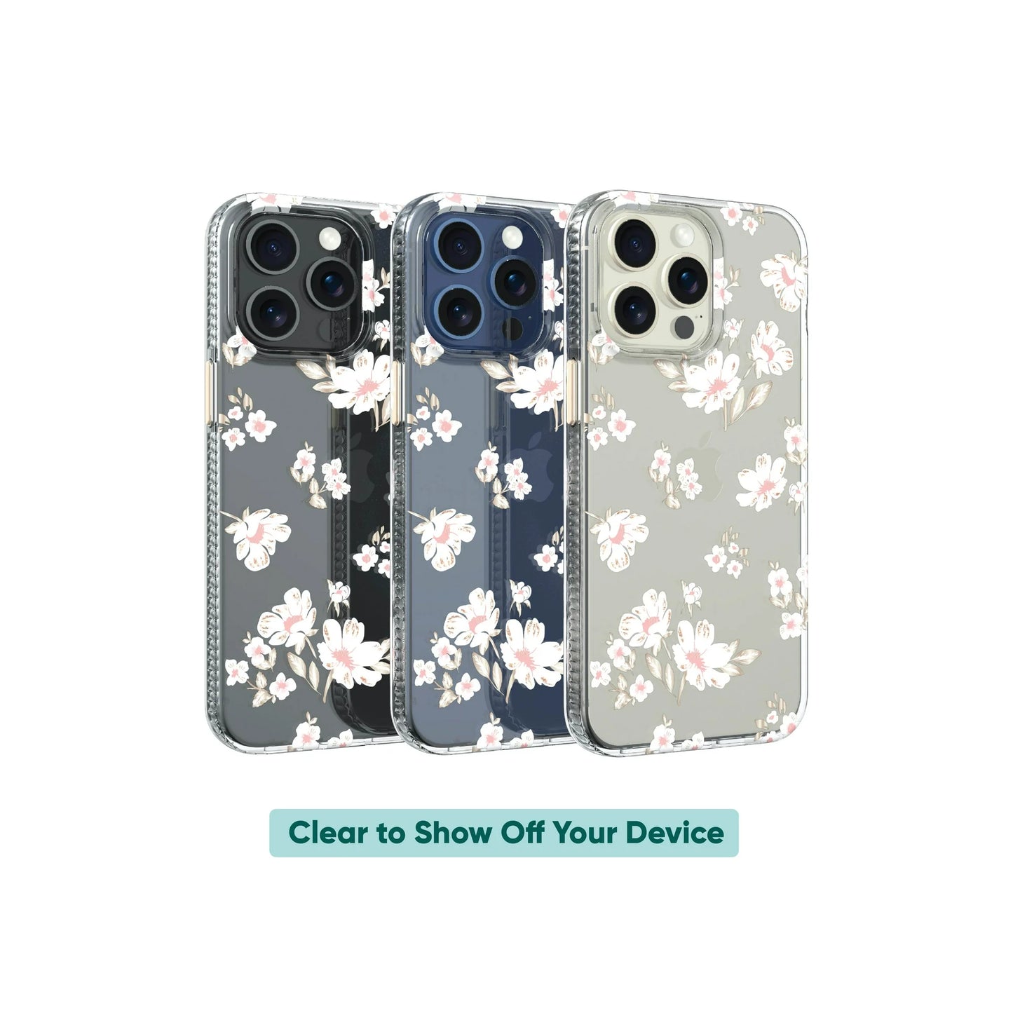 Phone Case for iPhone 15 Pro Max - White Magnolia Floral