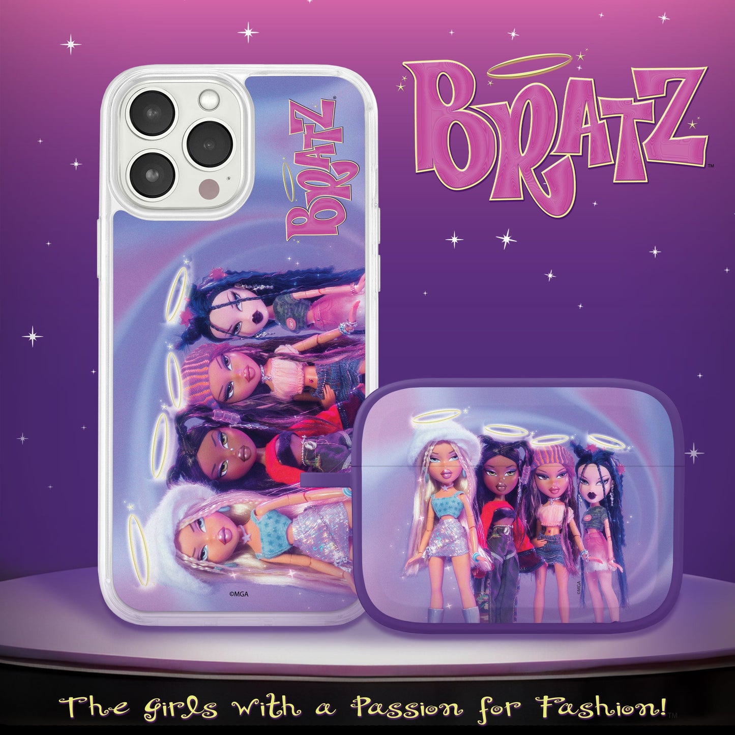 Bratz® Classic HD Apple iPhone 14 Mag-Safe Phone Case and AirPods AirPods Pro Combo Package
