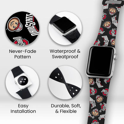 Ohio State Buckeyes HD Apple Watch Band