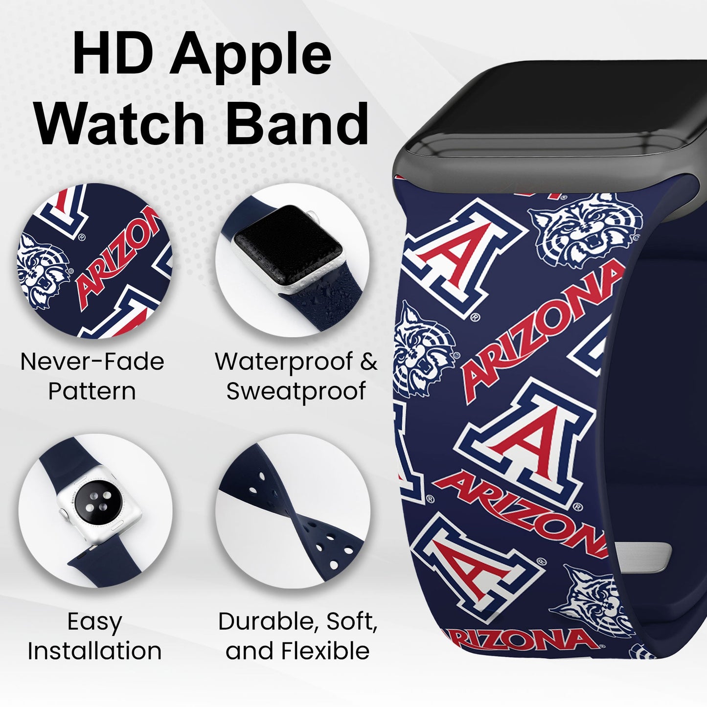 Arizona Wildcats HD Apple Watch Band