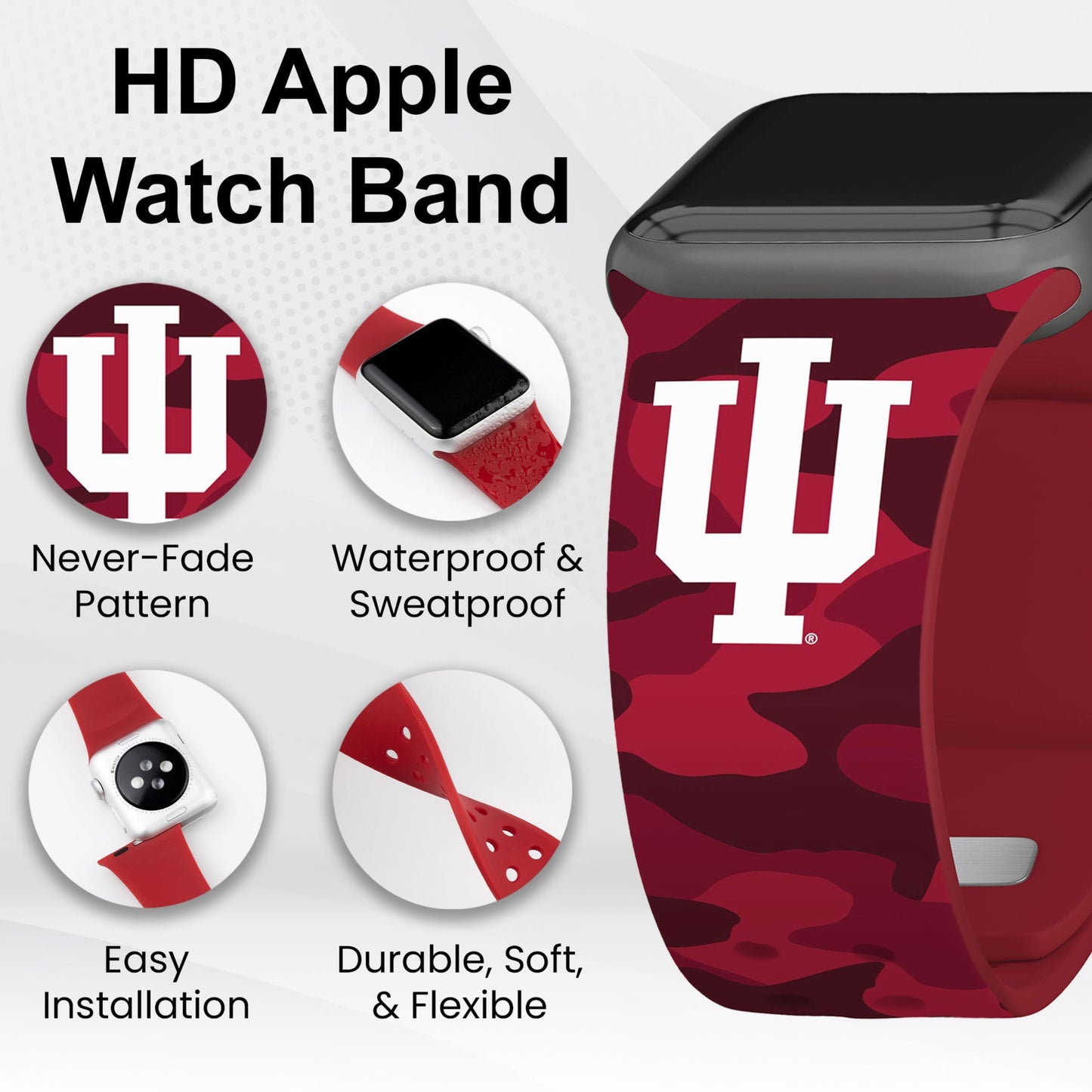 Indiana Hoosiers HD Apple Watch Band