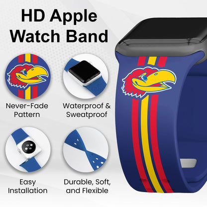 Kansas Jayhawks HD Apple Watch Band