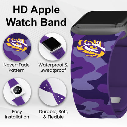 LSU Tigers HD Apple Watch Band