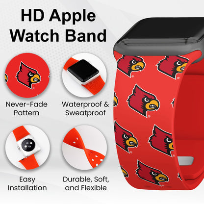 Louisville Cardinals HD Apple Watch Band