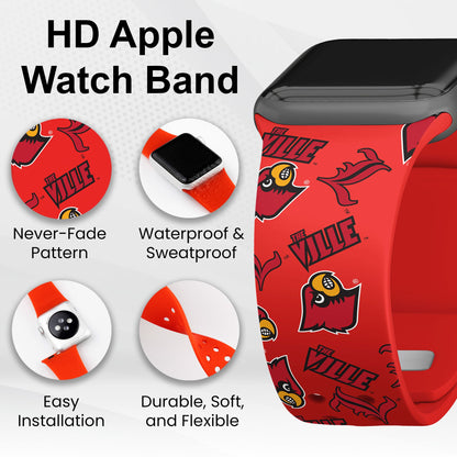 Louisville Cardinals HD Apple Watch Band