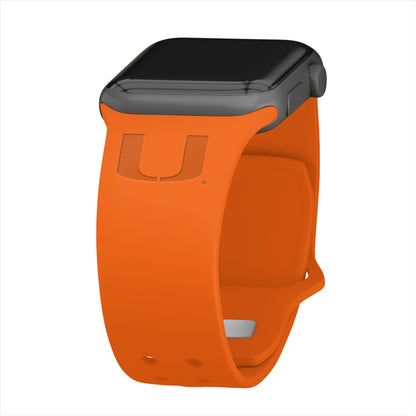 Miami Hurricanes Engraved Apple Watch Band