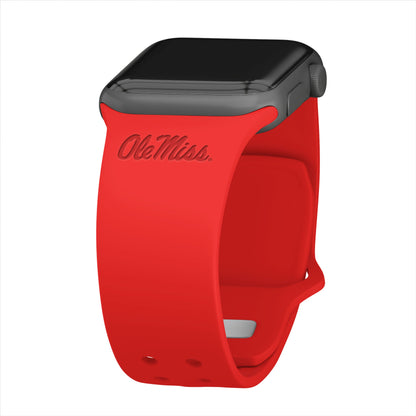 Mississippi Ole Miss Rebels Engraved Apple Watch Band