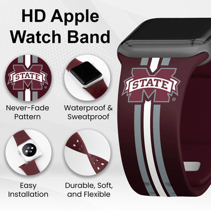 Mississippi State Bulldogs HD Apple Watch Band