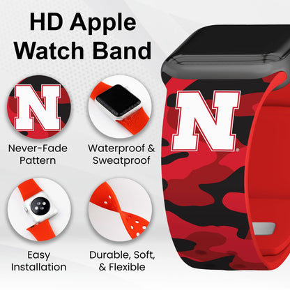 Nebraska Huskers HD Apple Watch Band