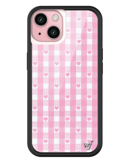 Gingham Hearts | Pink iPhone Case