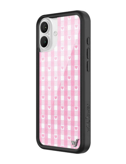 Gingham Hearts | Pink iPhone Case