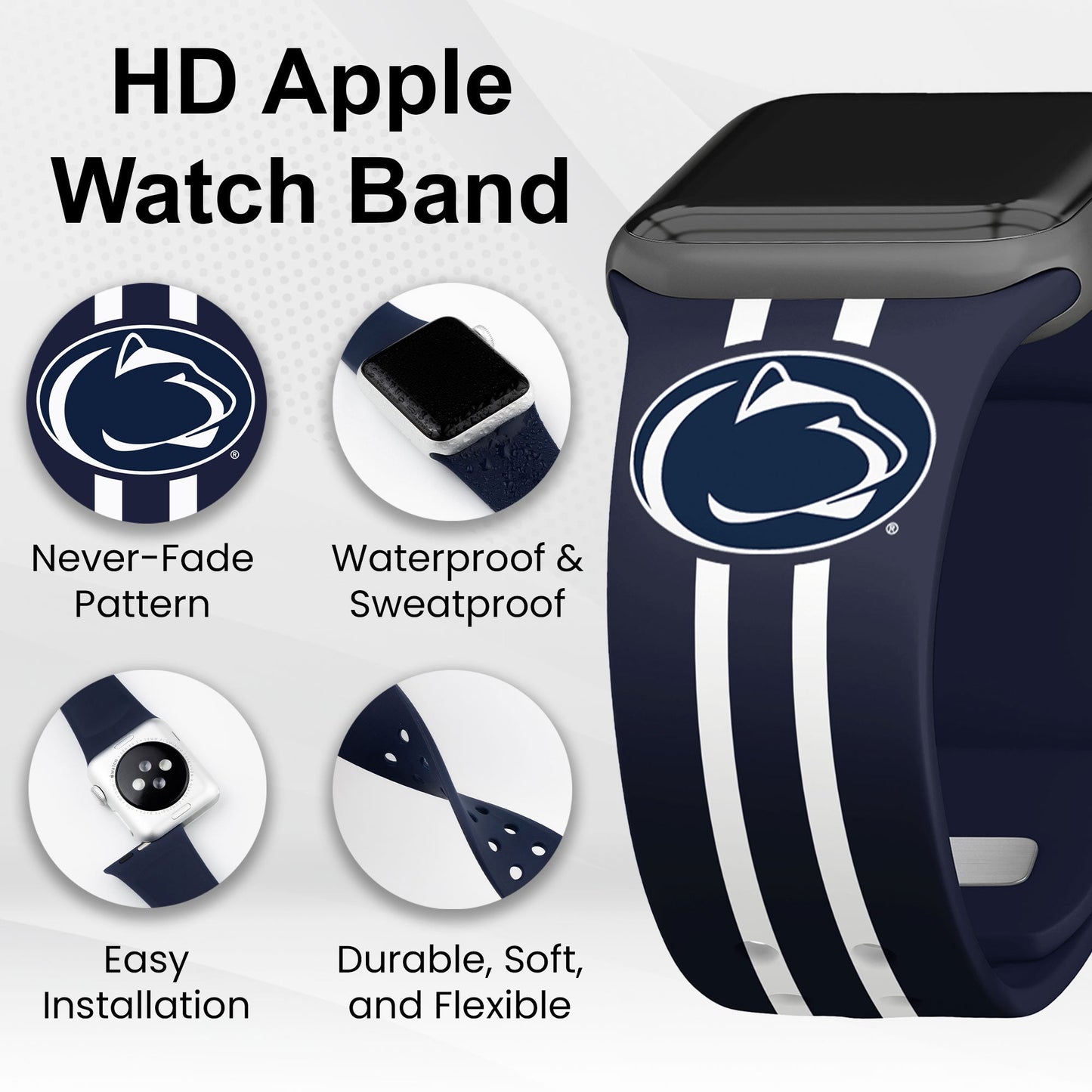 Penn State Nittany Lions HD Apple Watch Band