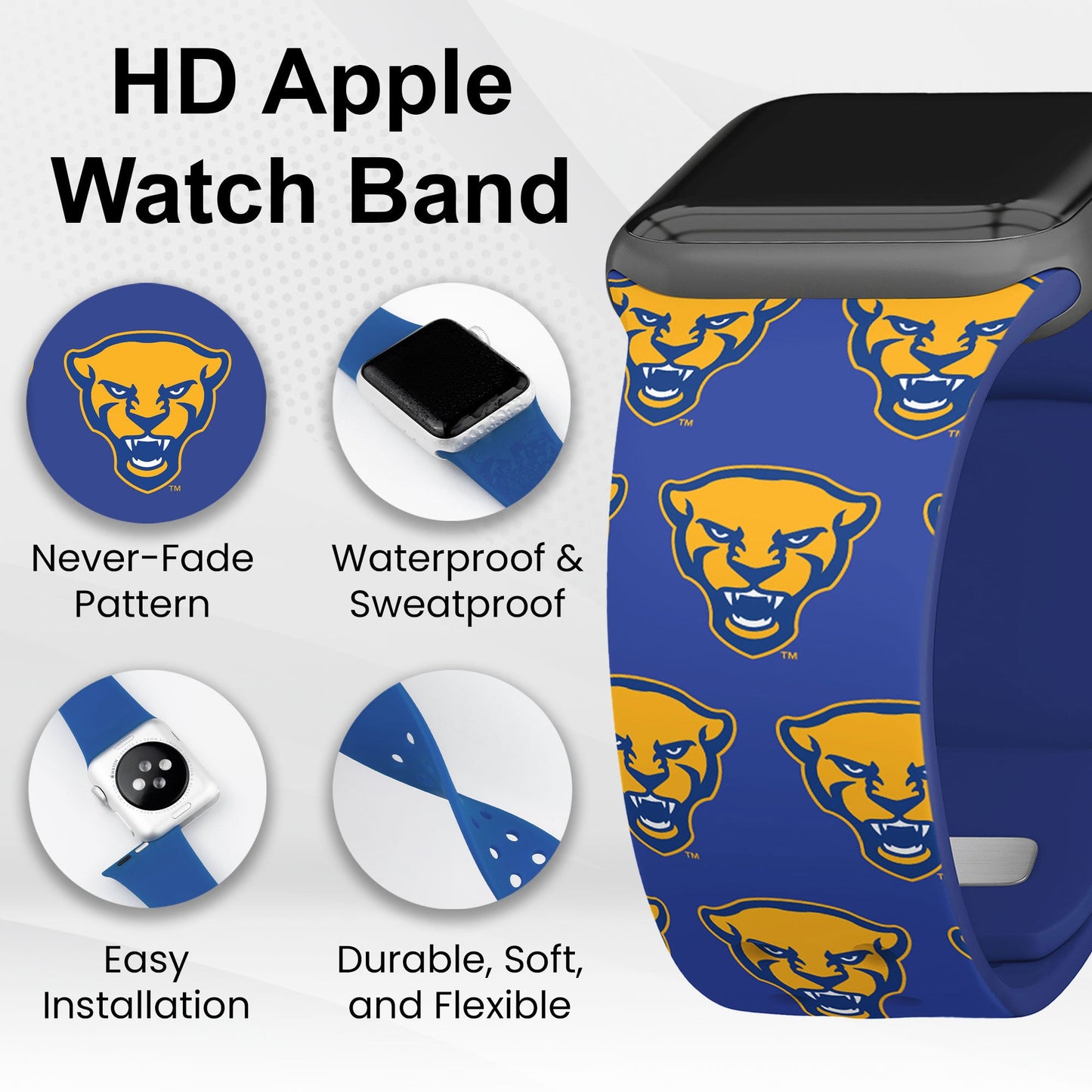 Pittsburgh Panthers HD Apple Watch Band