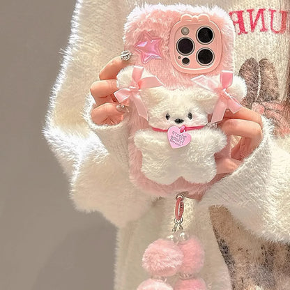 Pink Plush 3D Doll Phone Case