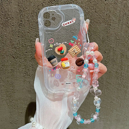 Korean Cute 3D Bear Coffee Phone Case